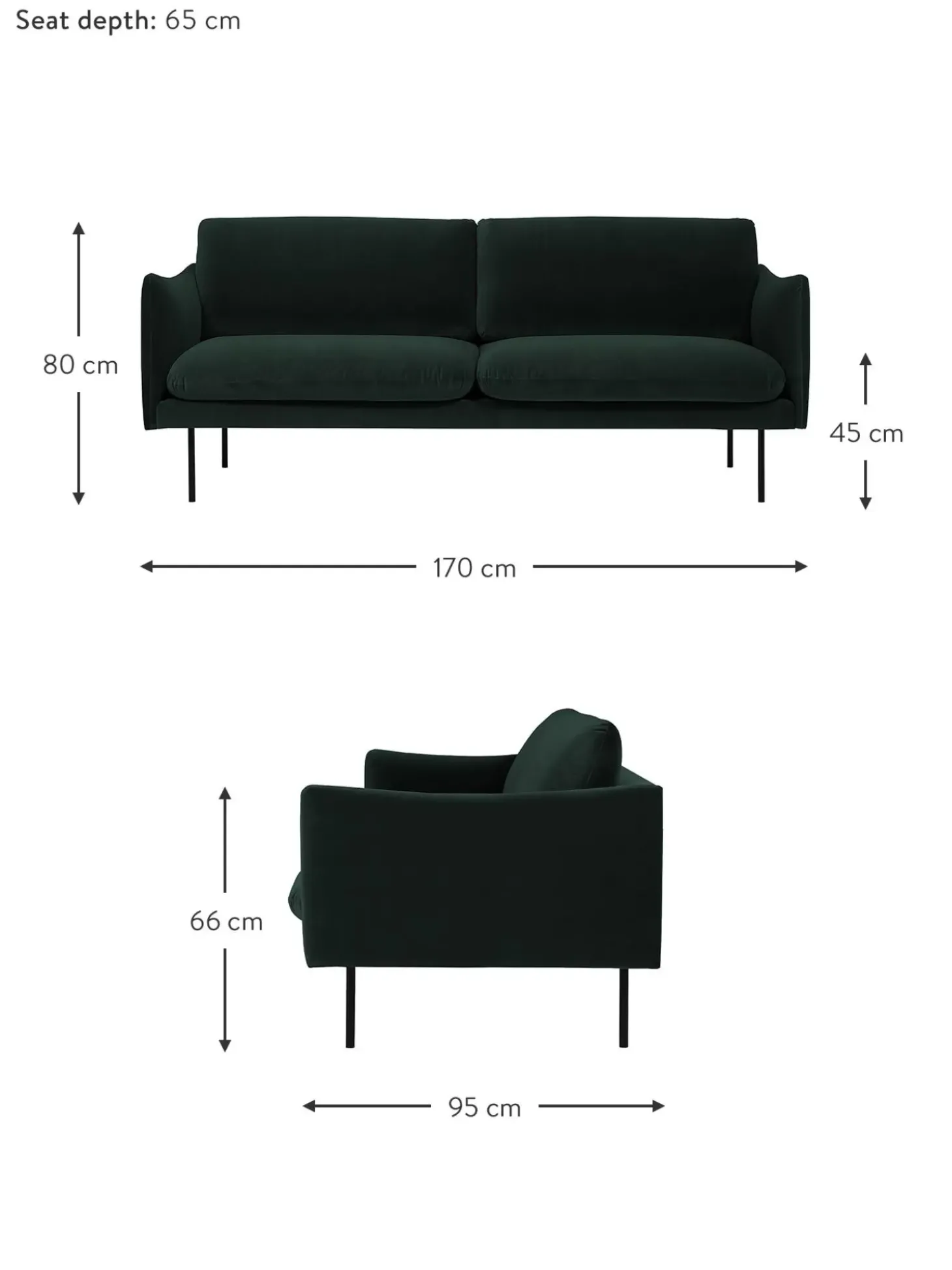 Sofa De Terciopelo Moby (2 Plazas)