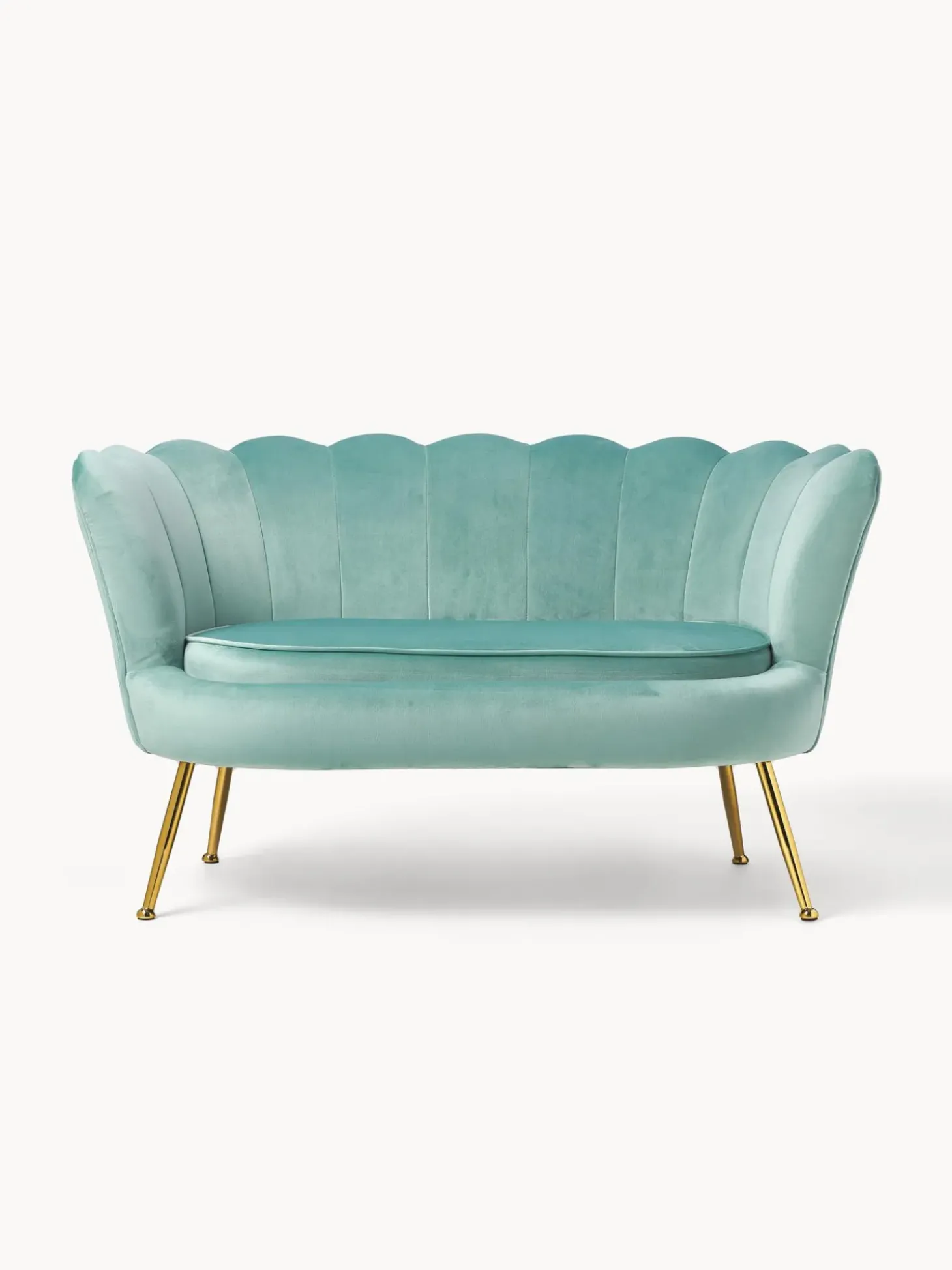 Sofa De Terciopelo Oyster (2 Plazas)