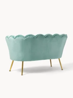 Sofa De Terciopelo Oyster (2 Plazas)