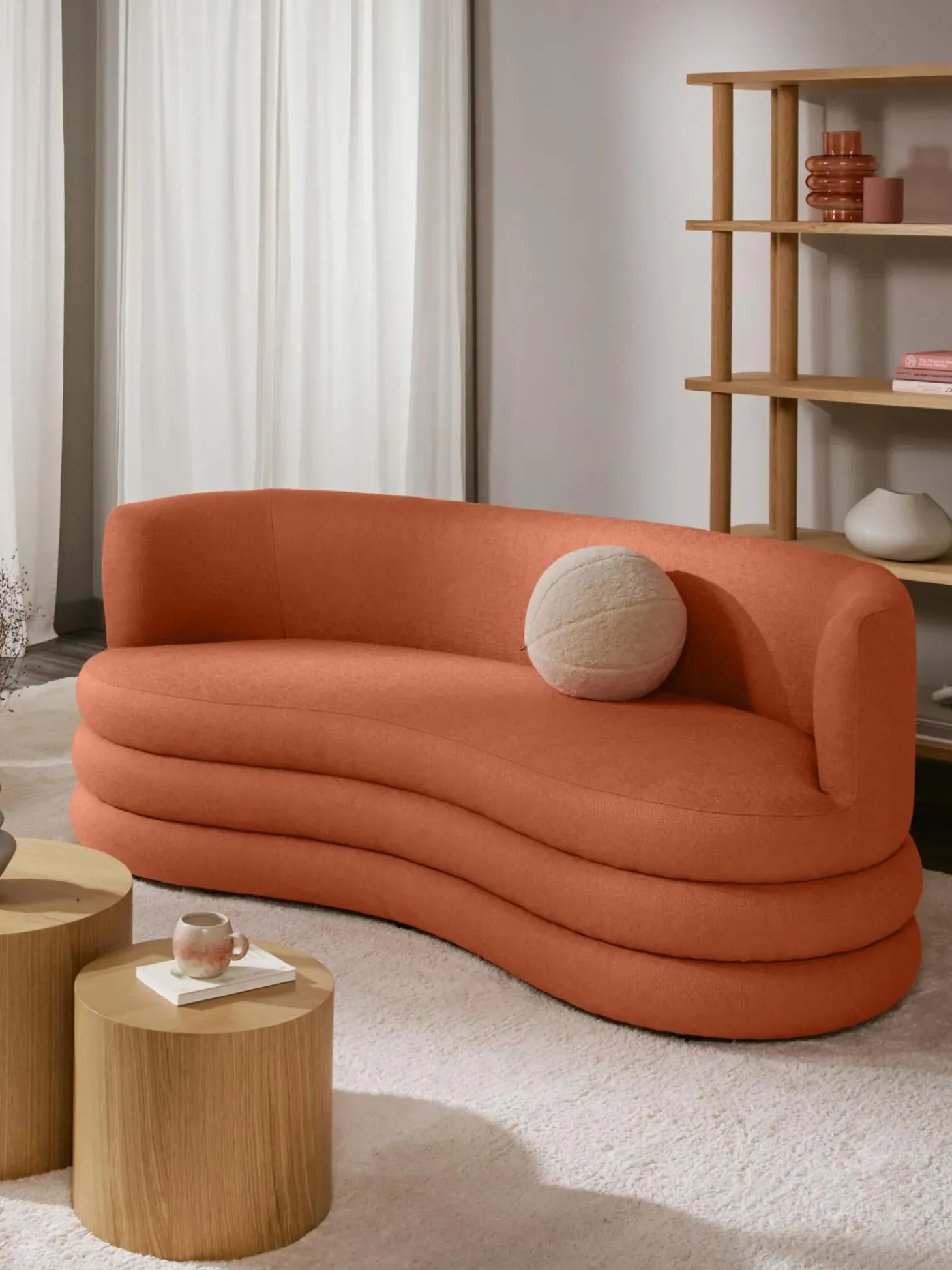 Sofa En Tejido Boucle De Diseno Solomon (3 Plazas)