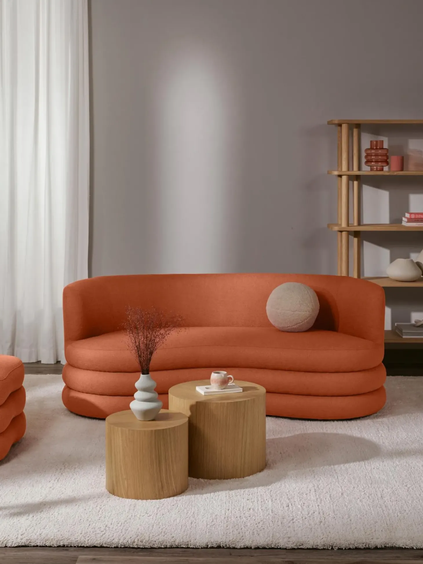 Sofa En Tejido Boucle De Diseno Solomon (3 Plazas)