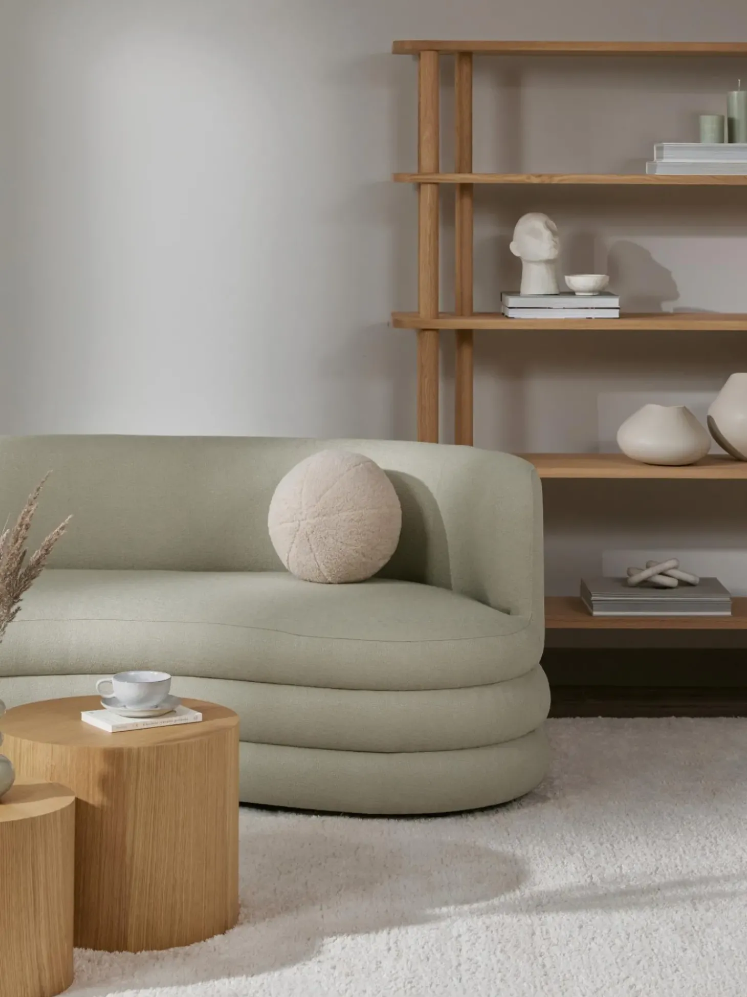 Sofa En Tejido Boucle De Diseno Solomon (3 Plazas)