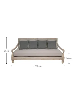 Sofa Grande Para Exterior De Madera Bali (4 Plazas)
