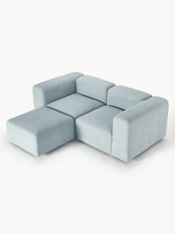Sofa Modular Boucle Lena (3 Plazas), Con Reposapies