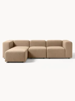 Sofa Modular Boucle Lena (4 Plazas), Con Reposapies