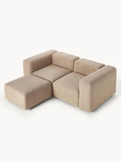 Sofa Modular Boucle Lena (3 Plazas), Con Reposapies