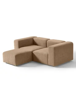 Sofa Modular Boucle Lena (3 Plazas), Con Reposapies