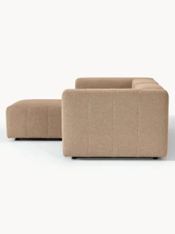 Sofa Modular Boucle Lena (3 Plazas), Con Reposapies