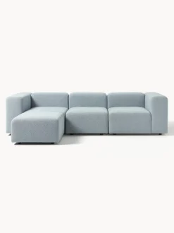 Sofa Modular Boucle Lena (4 Plazas), Con Reposapies
