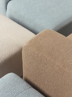 Sofa Modular Boucle Lena (4 Plazas), Con Reposapies