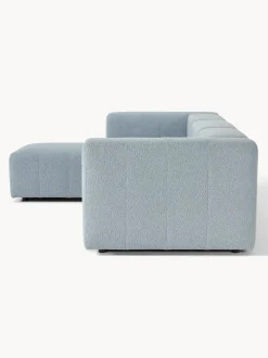 Sofa Modular Boucle Lena (4 Plazas), Con Reposapies