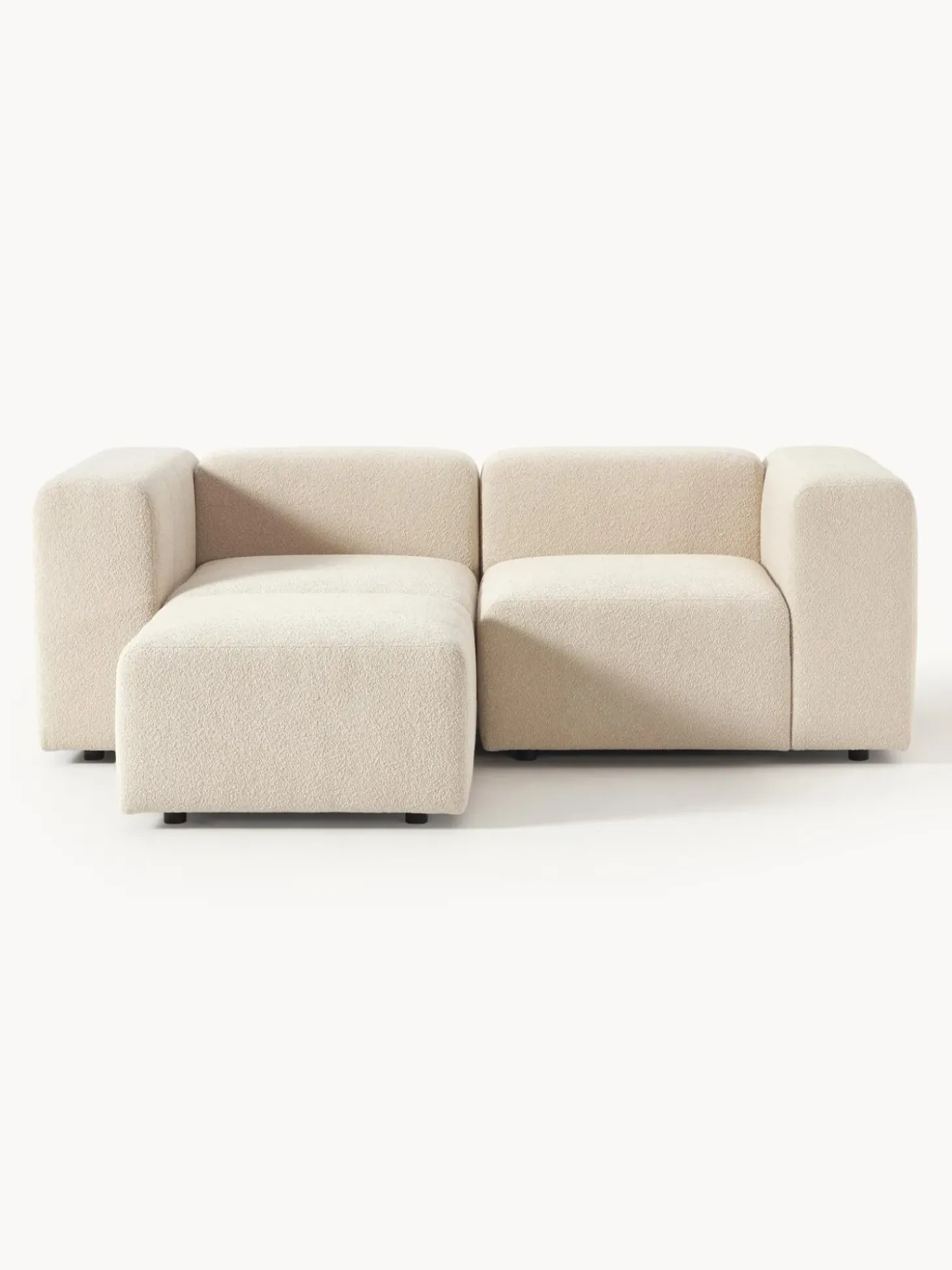Sofa Modular Boucle Lena (3 Plazas), Con Reposapies
