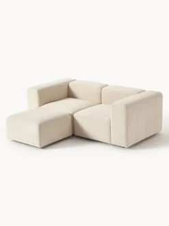 Sofa Modular Boucle Lena (3 Plazas), Con Reposapies