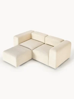 Sofa Modular Boucle Lena (3 Plazas), Con Reposapies