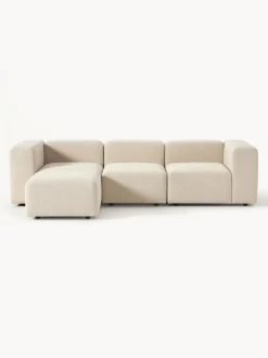 Sofa Modular Boucle Lena (4 Plazas), Con Reposapies
