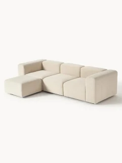Sofa Modular Boucle Lena (4 Plazas), Con Reposapies