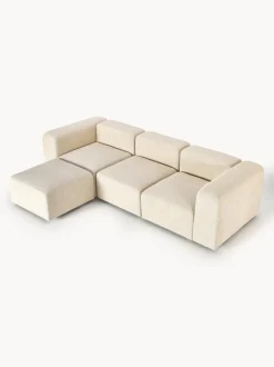 Sofa Modular Boucle Lena (4 Plazas), Con Reposapies