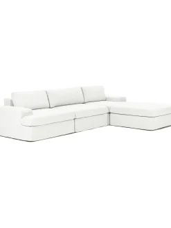 Sofa Modular Con Reposapies Russell (4 Plazas), Desenfundable