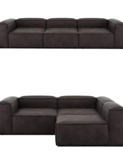Sofa Modular De Cuero Reciclado Lennon (4 Plazas)