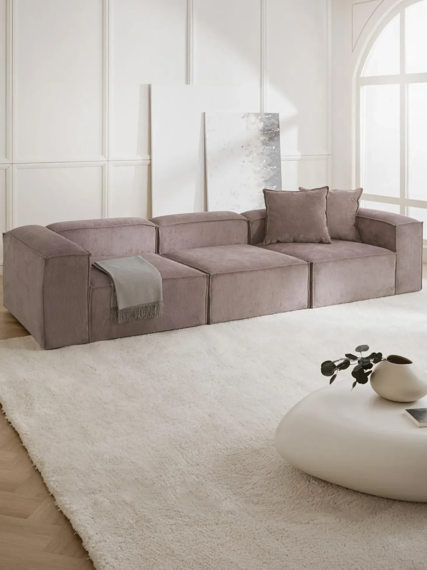 Sofa Modular De Pana Lennon (4 Plazas)