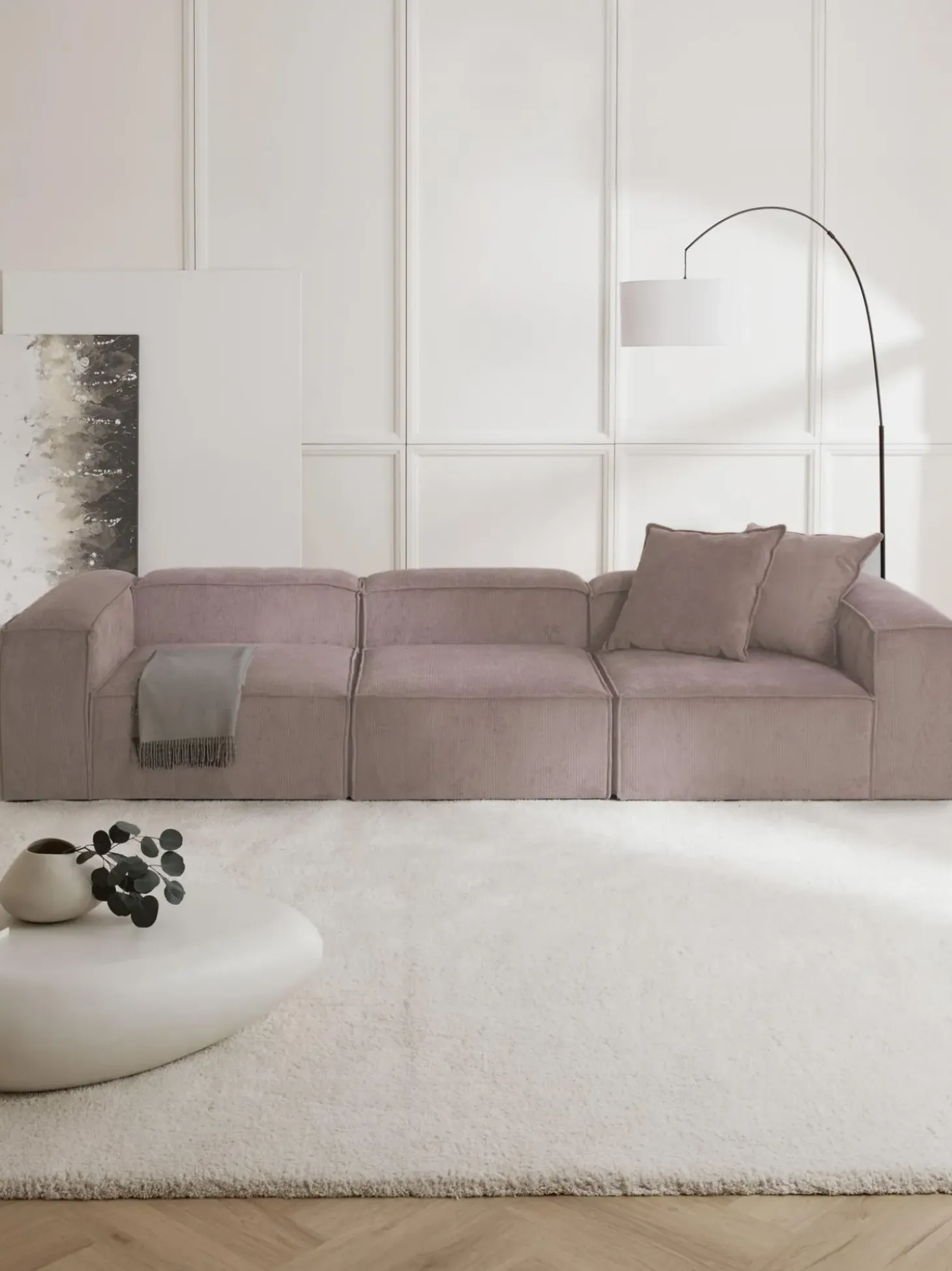 Sofa Modular De Pana Lennon (4 Plazas)