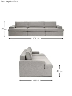 Sofa Modular Russell (4 Plazas), Desenfundable