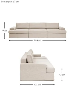 Sofa Modular Russell (4 Plazas), Desenfundable