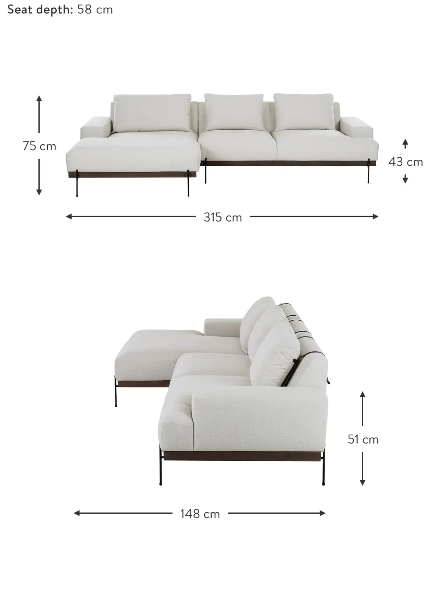 Sofa Rinconera Brooks