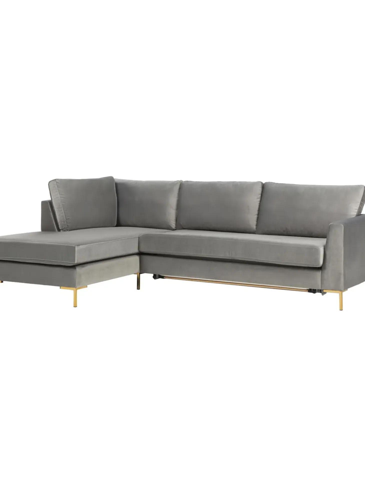 Sofa Rinconera Cama De Terciopelo Luna (3 Plazas), Con Colchon