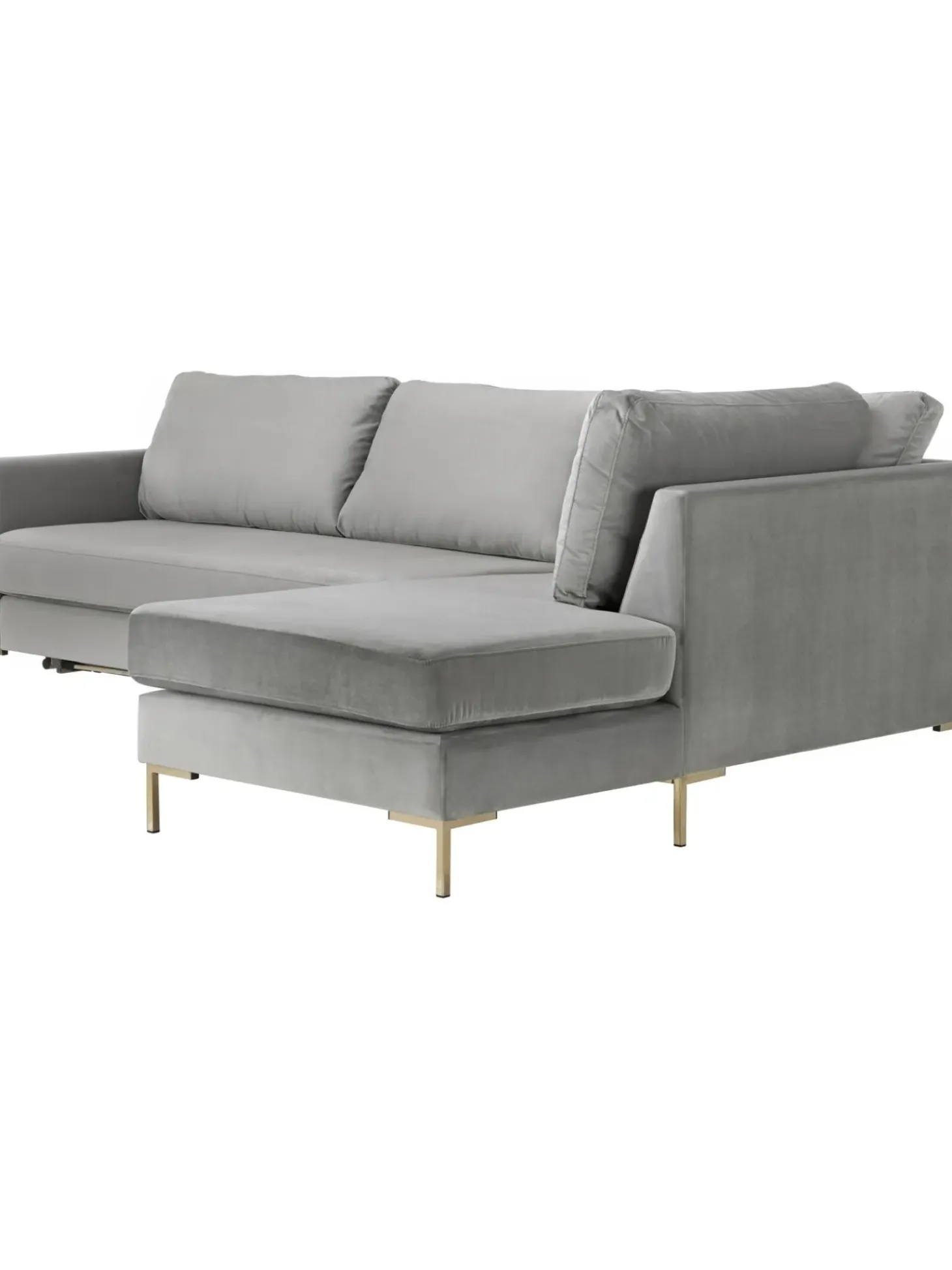 Sofa Rinconera Cama De Terciopelo Luna (3 Plazas), Con Colchon