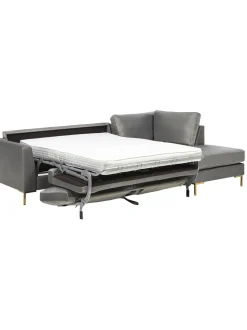 Sofa Rinconera Cama De Terciopelo Luna (3 Plazas), Con Colchon