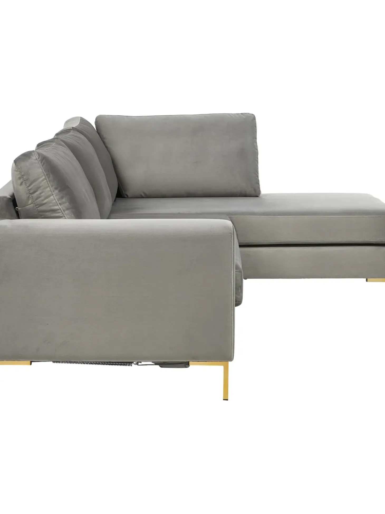 Sofa Rinconera Cama De Terciopelo Luna (3 Plazas), Con Colchon
