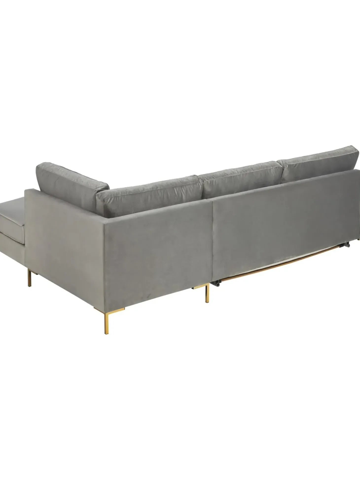 Sofa Rinconera Cama De Terciopelo Luna (3 Plazas), Con Colchon