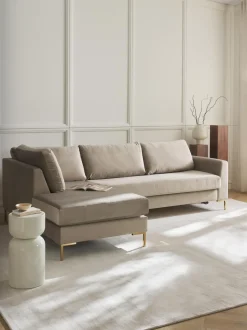 Sofa Rinconera Cama De Terciopelo Luna (3 Plazas), Con Colchon