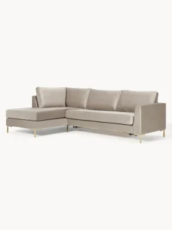 Sofa Rinconera Cama De Terciopelo Luna (3 Plazas), Con Colchon