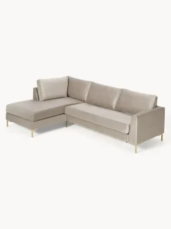 Sofa Rinconera Cama De Terciopelo Luna (3 Plazas), Con Colchon