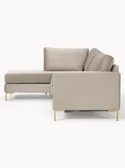 Sofa Rinconera Cama De Terciopelo Luna (3 Plazas), Con Colchon