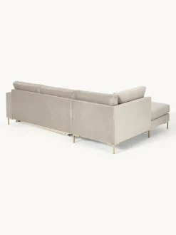 Sofa Rinconera Cama De Terciopelo Luna (3 Plazas), Con Colchon