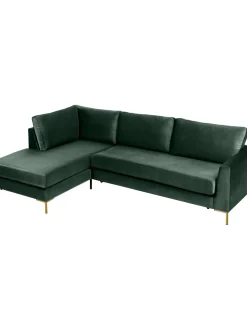Sofa Rinconera Cama De Terciopelo Luna (3 Plazas), Con Colchon