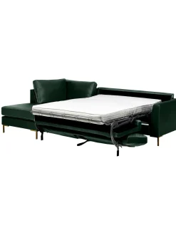 Sofa Rinconera Cama De Terciopelo Luna (3 Plazas), Con Colchon