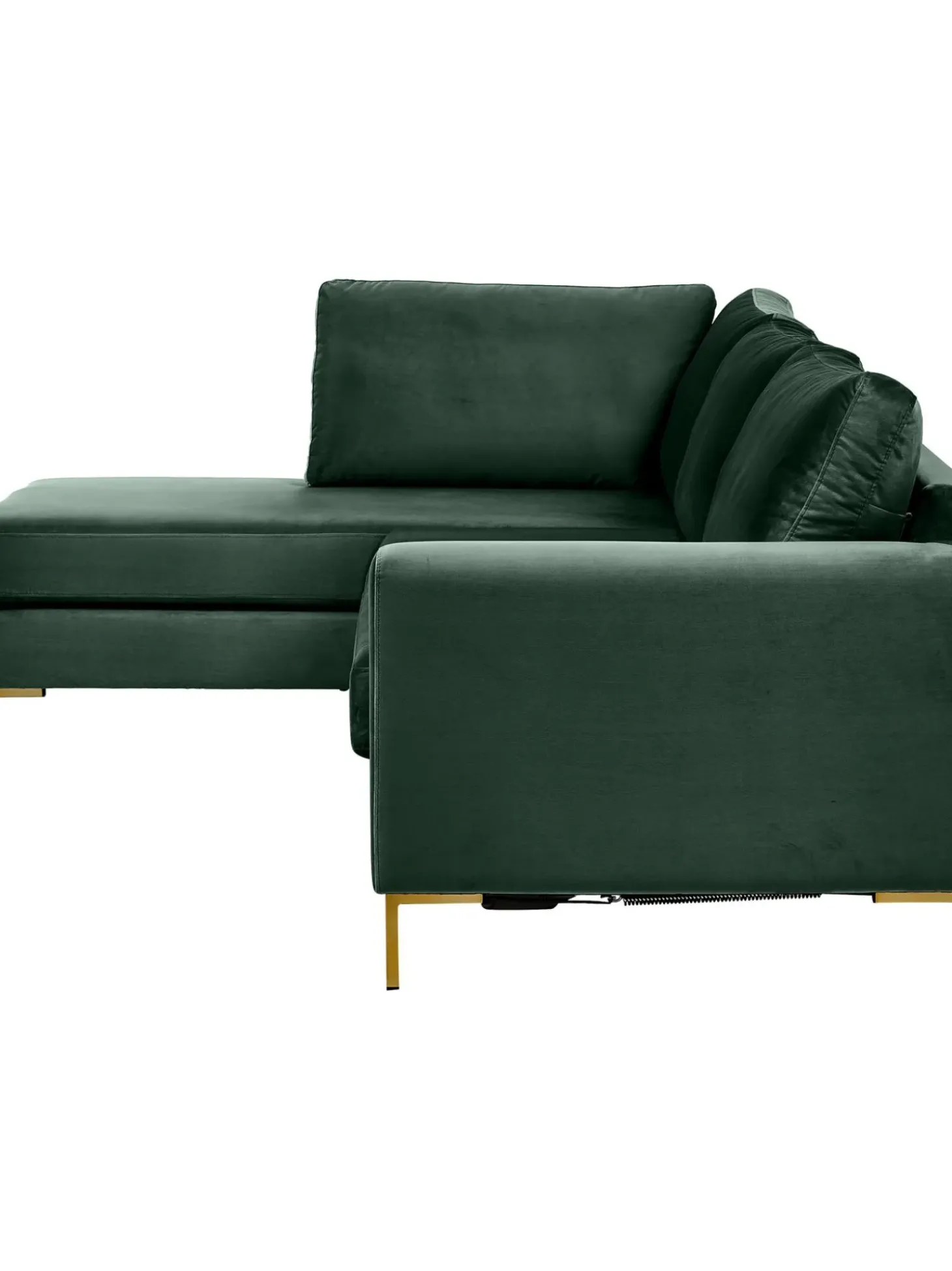 Sofa Rinconera Cama De Terciopelo Luna (3 Plazas), Con Colchon