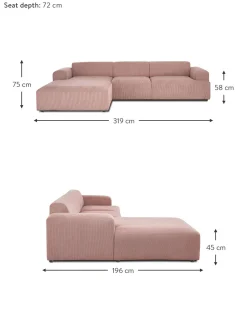 Sofa Rinconera De Pana Melva (4 Plazas)