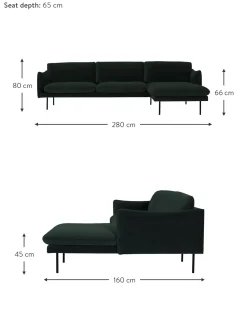 Sofa Rinconera De Terciopelo Moby