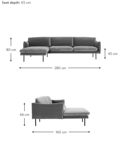 Sofa Rinconera De Terciopelo Moby
