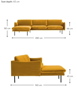 Sofa Rinconera De Terciopelo Moby