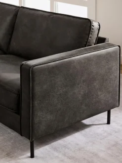 Sofa Rinconera Extra Grande De Cuero Reciclado Hunter