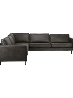 Sofa Rinconera Extra Grande De Cuero Reciclado Hunter