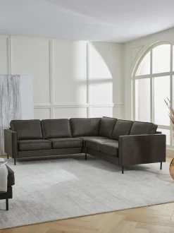 Sofa Rinconera Grande De Cuero Reciclado Hunter