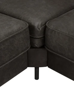 Sofa Rinconera Grande De Cuero Reciclado Hunter