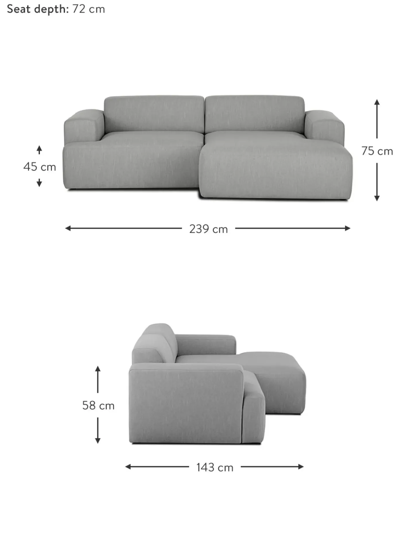 Sofa Rinconera Melva (3 Plazas)